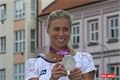Andrea Hlaváčková přijela do Plzně ukázat stříbrnou medaili z olympiády 