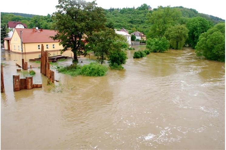 Zaplavené pozemky ve Starém Plzenci, 3.6.2013 Zaplavené pozemky ve Starém Plzenci, 3.6.2013