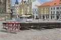 Přípravné práce v centru 