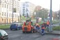 Dělníci se aktuálně usídlili na křižovatce Rokycanská Revoluční. 