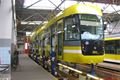 Technická kontrola nové tramvaje Vario LF 2/2 IN v depu tramvají na Slovanech 25.10. 