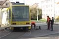 Tramvaj vykolejila na konečné linky číslo 1 na náměstí Milady Horákové.