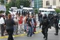 Pochod extrémistů a tábory odpůrců 24.8.2013. Nejspíš zatím vůbec největší opatření v Plzni. Vyšlo na zhruba milion!