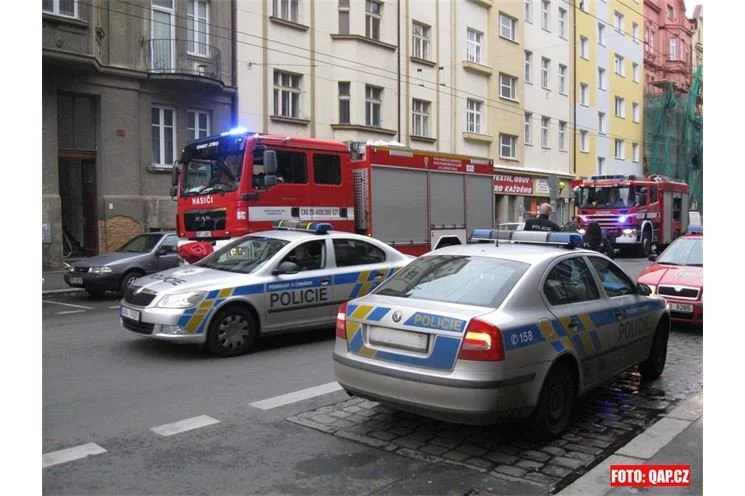 Zásah u požáru v bytě v Dobrovského ulici. 