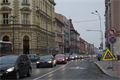 V Husově ulici se kolony táhly až k Centrálnímu autobusovému nádraží.