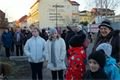 Protest proti demolici domu číslo 40 v Luční ulici na Roudné.