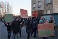 Protest proti demolici domu číslo 40 v Luční ulici na Roudné.