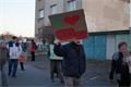 Protest proti demolici domu číslo 40 v Luční ulici na Roudné.
