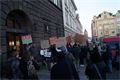 Protest proti demolici domu číslo 40 v Luční ulici na Roudné.