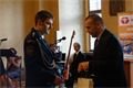 Michal Boček, hasič, který zachránil život ženě hrozící skokem z jeřábu na stavbě nového divadla.