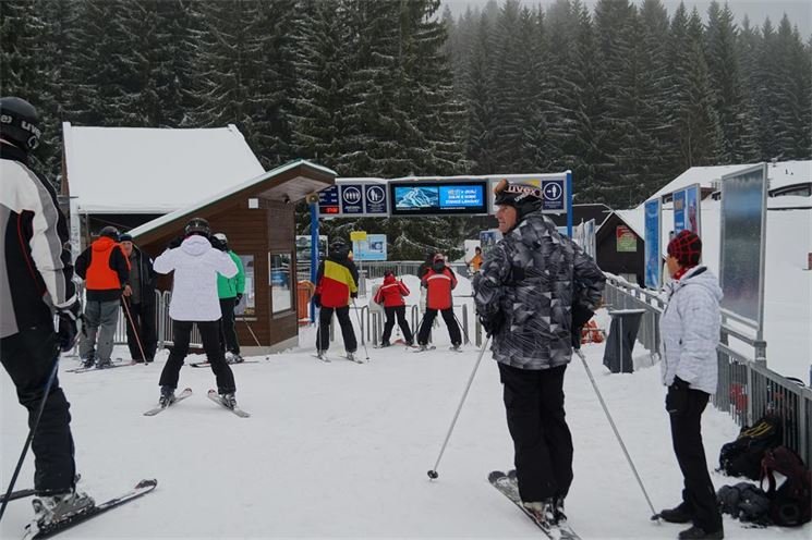 Zahájení lyžařské sezóny 2013/2014 na Šumavě. Areál Špičák.