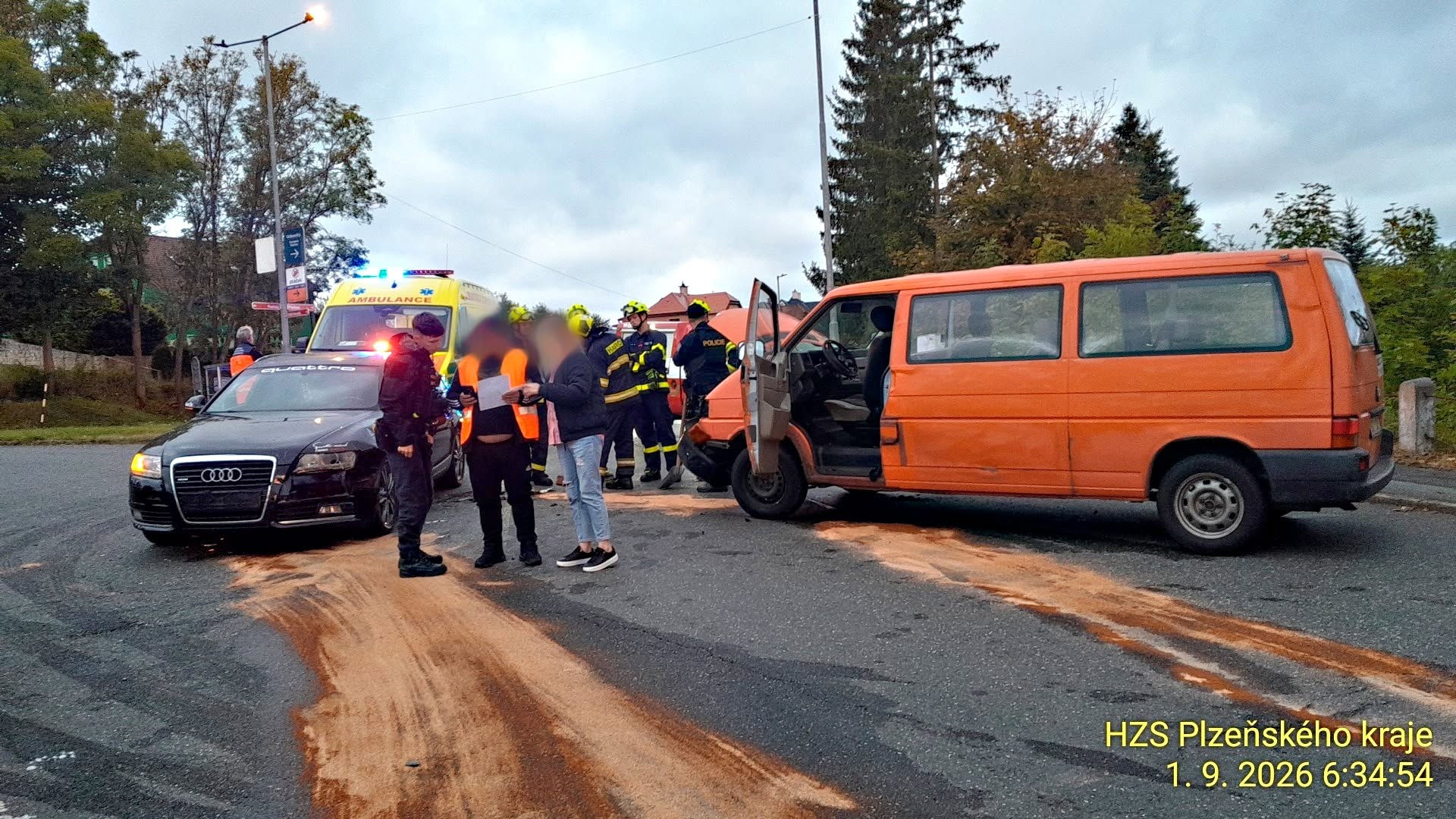 Vážný střet v Tachově. Zranili se tři lidé