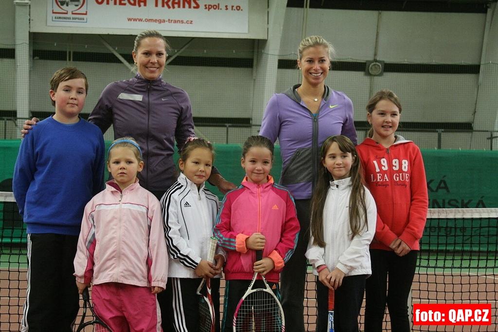 Hlaváčková s Hradeckou trénovaly děti v Plzni na Slavii