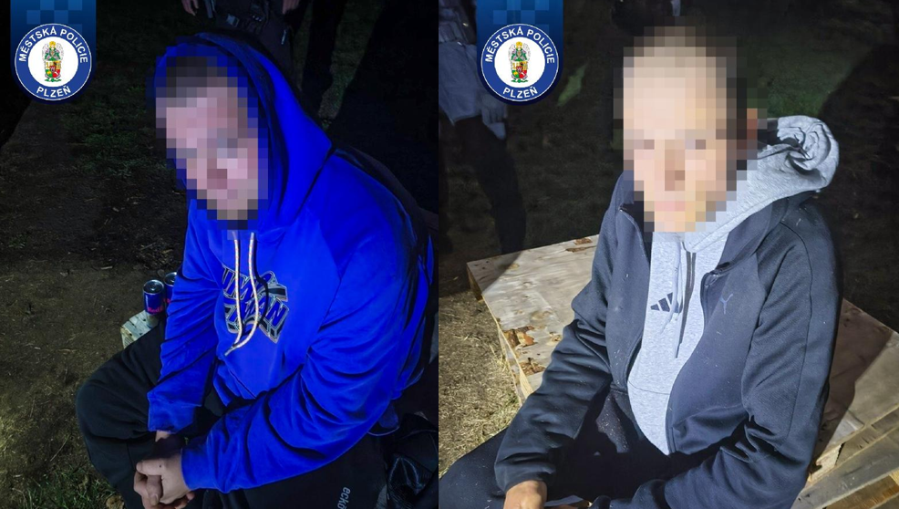 Strážníci překvapili v noci ve stánku v Plzni dva zlodějíčky